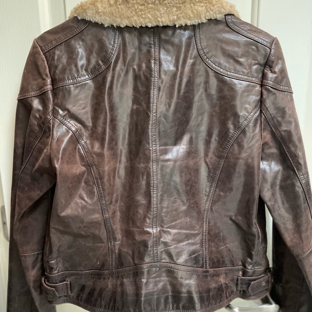 Leather Stylish Distressed Jacket. - image 3
